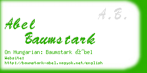 abel baumstark business card